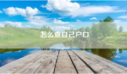 怎么查自己户口