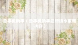 鲁手机助手（鲁手机助手最新版本更新内容）