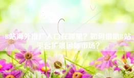 B站海外推广入口在哪里？如何借助B站平台扩展国际市场？