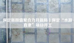 保定新颜值聚合力开新局丨保定“水游直隶”项目开工