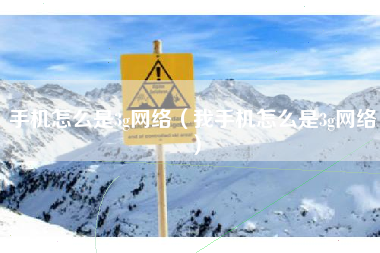 手机怎么是3g网络（我手机怎么是3g网络）