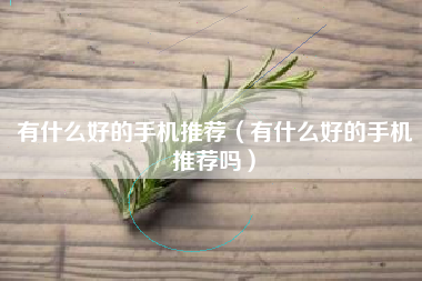 有什么好的手机推荐（有什么好的手机推荐吗）